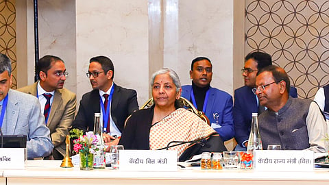 Union Finance Minister Nirmala Sitharaman chairs the 55th meeting of the GST Council, in Jaisalmer.