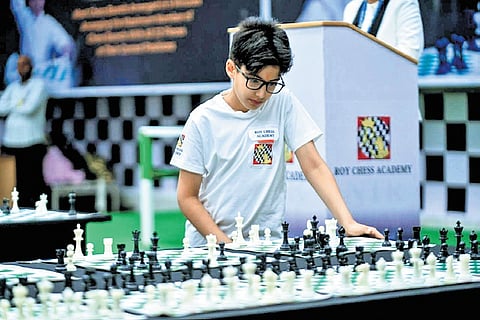 Devaansh Nara, son of Minister for HRD and IT Nara Lokesh bagged the world record in chess - fastest solver 175 Puzzles.