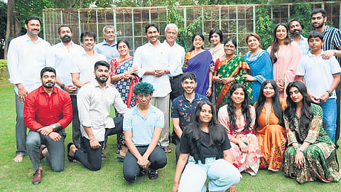 YSRCP chief YS Jagan Mohan Reddy celebrates Christmas with his family members in Pulivendula. YS Sharmila’s children also participate in the celebrations