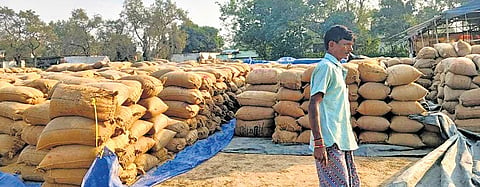 The delay in opening mandis is forcing farmers to sell paddy to private traders at rates much lower than the minimum support price (MSP).