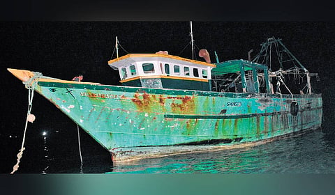 One of the boats seized by the island nation on Tuesday.