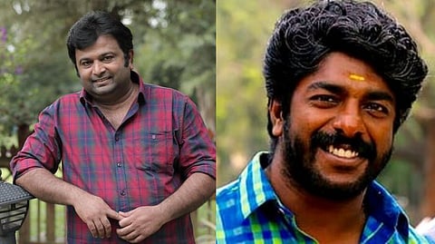 Serial actors Biju Sopanam and S. P. Sreekumar