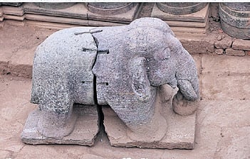 A monolithic elephant, fragments of Buddhist deities, votive stupas and more have been excavated from the Ratnagiri site