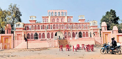 The Ranga Mahal under construction ahead of Dhanuyatra