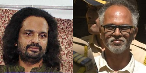 Researcher Rona Wilson and activist Sudhir Dhawale.