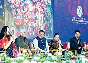 Shekhawat and others at the Diaspora Dialogues session