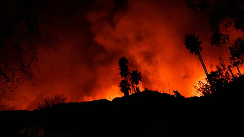 People get back to the charred remains of their homes destroyed by the Los Angeles wildfires.