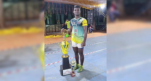 Eyes of a 22-year-old Kabaddi player K Manikandan, who collapsed at the ground during the tournament in Coimbatore on Saturday, have been donated to the Coimbatore Medical College Hospital on Sunday.