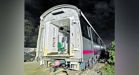 The DTG (Distance to Go) train, which arrived at Peenya from China on Sunday
