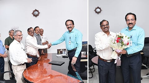 V Narayanan assumes charge as new ISRO chief, succeeding S Somanath