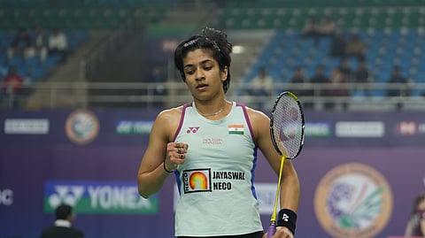 Malvika Bansod gave a good account of herself against China's Han Yue, the World No 3 shuttler on Wednesday