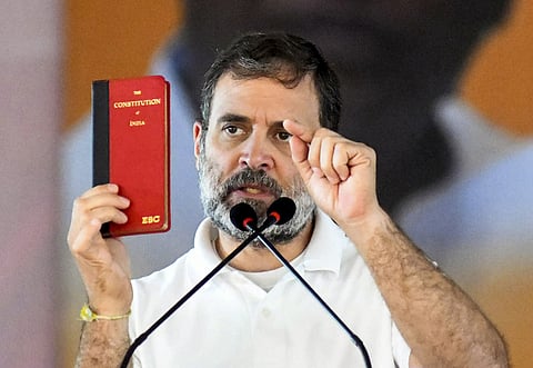 Leader of Opposition in the Lok Sabha and Congress leader Rahul Gandhi
