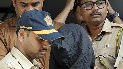 Mohammad Shariful Islam Shehzad, the arrested accused in the Saif Ali Khan attack case being brought to be produced before the Bandra Court, in Mumbai.