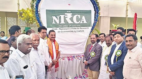 Union Minister Srinivasa Varma unveils the new logo of NIRCA in R’varam