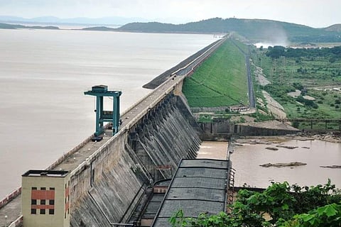 Hirakud dam in Sambalpur