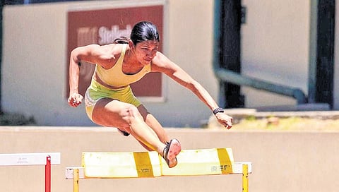 Jyothi Yarraji clocked 8.04 seconds, surpassing her own record to win gold