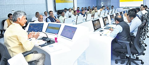 Chief Minister Nara Chandrababu Naidu chaired a review meeting on the functioning of the Real-Time Governance Society at the Secretariat on Monday
