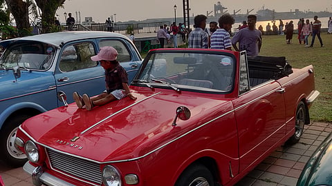 A 1969 model of Standard Herald was one of the major attractions of vintage vehicles exhibition at Rajendra Maidan in Kochi