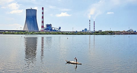 A view of the thermal power plant in Chennai.