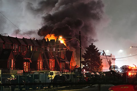 First responders work the scene after a small plane crashed in Philadelphia