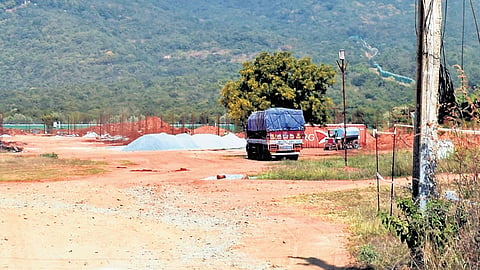 Works pick pace at the site where the Oberoi Group will construct a luxury resort in Tirupati
