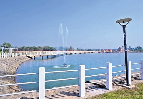 The Vyasa Sarovar tank in Vyasanagar inaugurated by CM Mohan Majhi