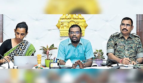 Krishna Collector Balaji held a review meeting on Graduate constituency polls