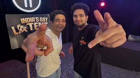Ranveer Allahbadia with Samay Raina at the sets of India's Got Latent.