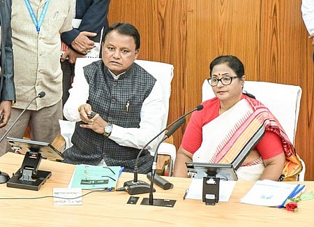 Odisha Chief Minister and Speaker Surama Padhy in Bhubaneswar on