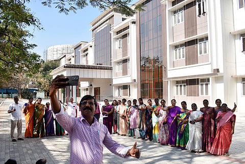 After six months of delay, the new building of the Government Arts and Science College for Women at Puliyakulam was inaugurated.