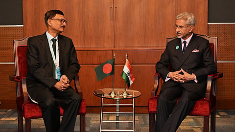 S. Jaishankar with Bangladesh's Foreign Affairs Advisor Touhid Hossain