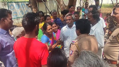 Police personnel conducted a talk with relatives of a nine-year-old girl who died of a suspected snakebite in Thenmalai