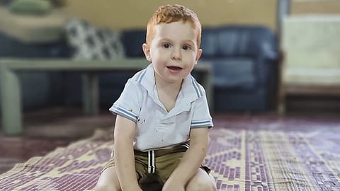 The undated photo provided by Hostages Family Forum shows Ariel Bibas, who was abducted and brought to Gaza on Oct 7, 2023.