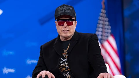 Elon Musk speaks at the Conservative Political Action Conference, CPAC, at the Gaylord National Resort & Convention Center, Thursday.