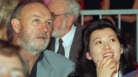 Actor Gene Hackman with wife Betsy Arakawa in June 1993.