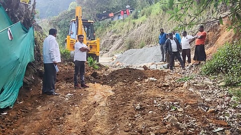 The single-track road filled with mud, rocks and potholes.