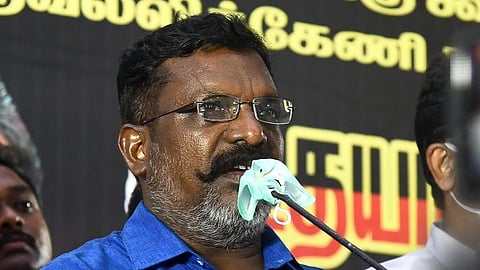 VCK president and Chidambaram MP Thol Thirumavalavan.