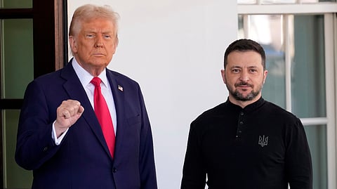 Donald Trump welcomes Volodymyr Zelenskyy to the White House