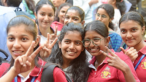 II PUC students appearing for the exams in Bengaluru on March 1, 2025.