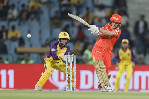 Gujarat Giants' Beth Mooney in action against UP Warriorz in WPL