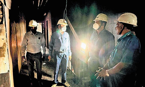 An inspection under way at the Thoothukudi plant on Monday