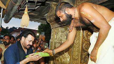 A 'Usha Pooja' has been offered for Mammootty in the name of 'Muhammad Kutty, Vishakham' by Mohanlal.