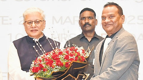 Governor Jishnu Dev Varma during the inauguration of the 1st National Prison Conference at MCRHRDI in Hyderabad