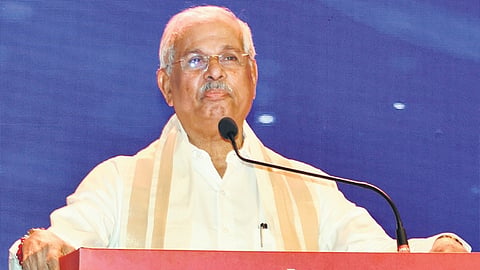 Governor Rajendra Vishwanath Arlekar addressing guests
at the Devi Awards event on Thursday
