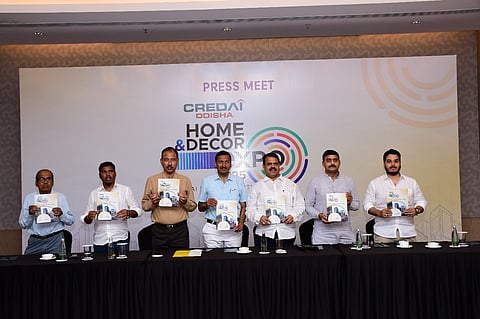 CREDAI officials addressing mediapersons on Wednesday