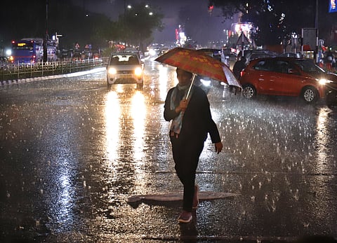 Sudden rain lashed the Capital City in Bhubaneswar on Saturday