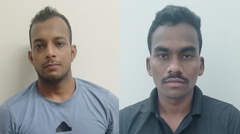 The duo identified as Manas Ranjan Senapati (26) and Ashish Swain (23) were nabbed during a checking for drunk driving on Janpath road within Saheed Nagar police limits late on Sunday night.
