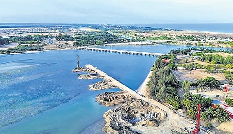 The disputed road, which branches off from ECR at Panayur and connects to Cheyyur, runs for nearly 900 metres across the lagoon.