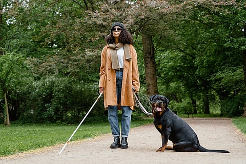 Representative picture of a blind person