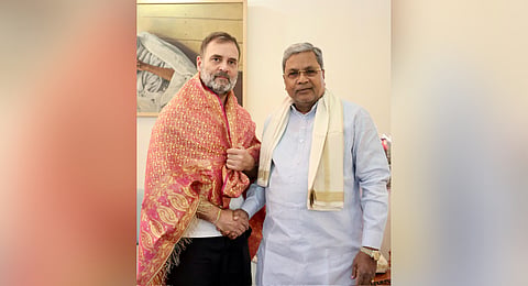 Karnataka Chief Minister Siddaramaiah met party chief Rahul Gandhi in Delhi.